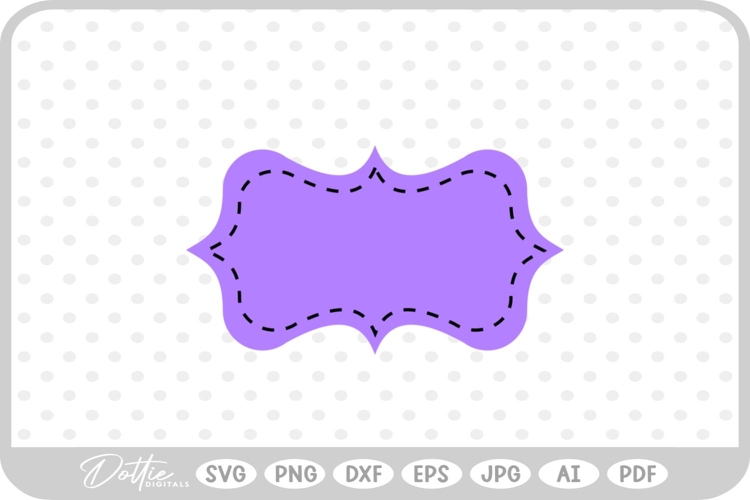 Elegant Dashed Shape SVG PNG DXF
