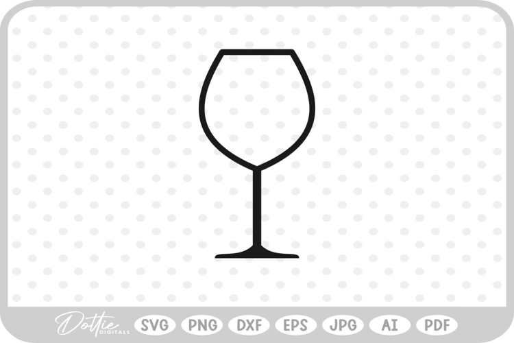 Wine Glass Drink SVG PNG DXF