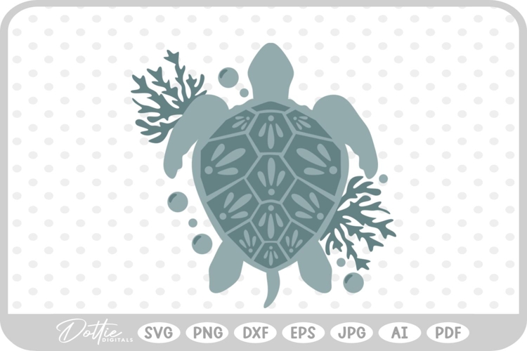 Sea Turtle SVG PNG DXF