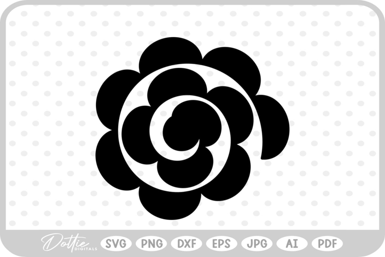 Svg Rolled Paper Flower Template Image 17