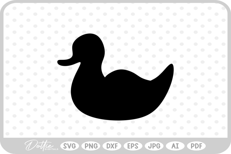 Duck Bird Outline Shape SVG PNG DXF