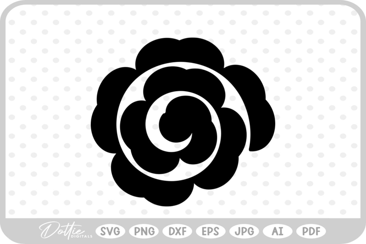 Svg Rolled Paper Flower Template Image 8