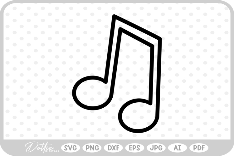 Music Note SVG PNG DXF