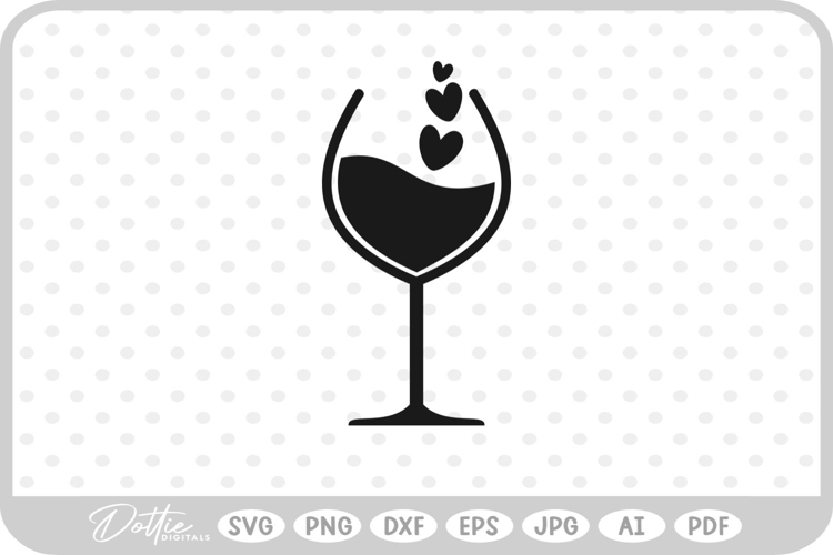 Wine Glass Drink SVG PNG DXF