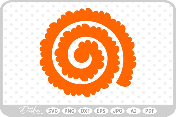 Paper Flower Rolled Paper Craft SVG PNG DXF