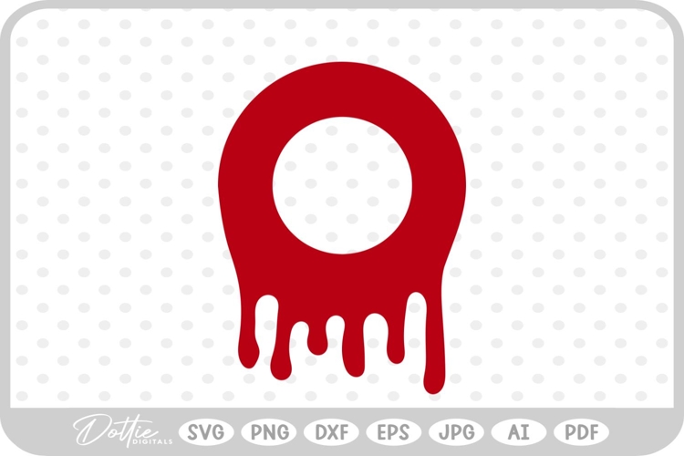 Dripping Circle SVG PNG DXF