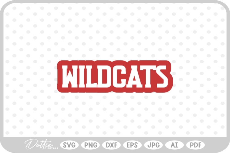 Sports Wildcats Team SVG PNG DXF