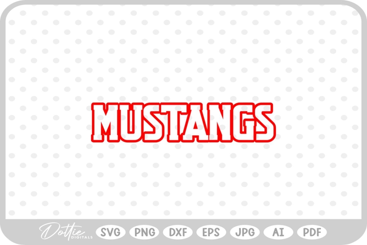 Mustangs Sports Team SVG PNG DXF