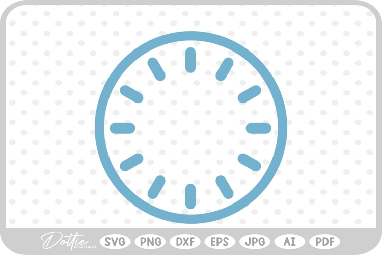 Clock Face SVG PNG DXF