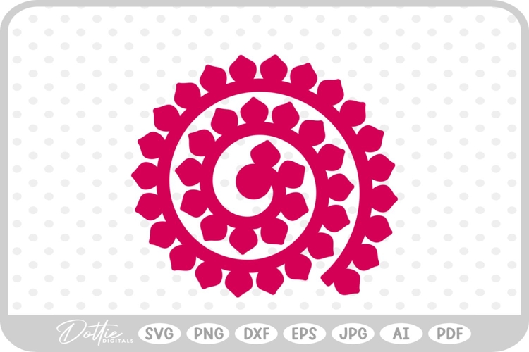 Svg Rolled Paper Flower Template Image 20
