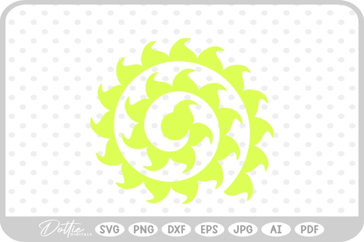 Rolled Paper Flower Template SVG PNG DXF