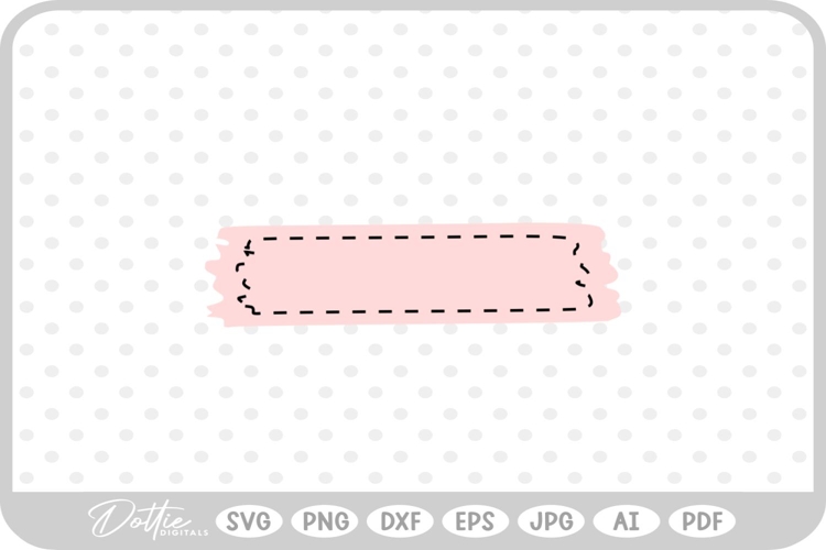 Stitched Paint Stroke SVG PNG DXF