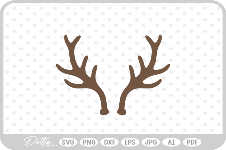 Deer Buck Stag Antlers Christmas Reindeer Hunting SVG PNG