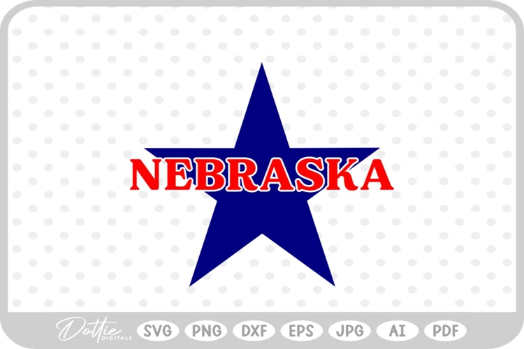 Nebraska Star USA State America SVG PNG DXF