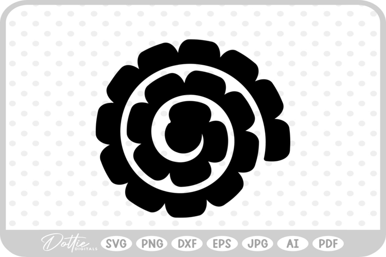 Svg Rolled Paper Flower Template Image 22