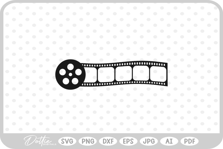 Film Movie Reel Tape SVG PNG DXF