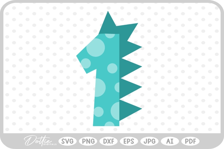 Dinosaur Age Birthday One 1 SVG PNG DXF