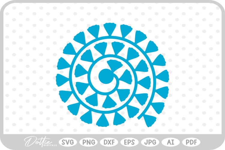 Svg Rolled Paper Flower Template Image 7
