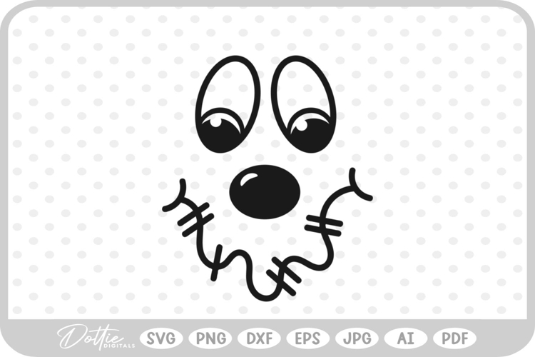Scarecrow Face Halloween Halloween SVG PNG DXF
