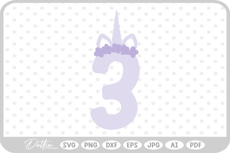 Unicorn Number 123456789 SVG PNG DXF
