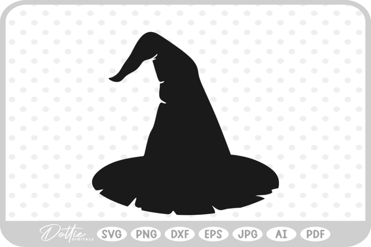 Witch Hat Spooky Halloween SVG PNG DXF