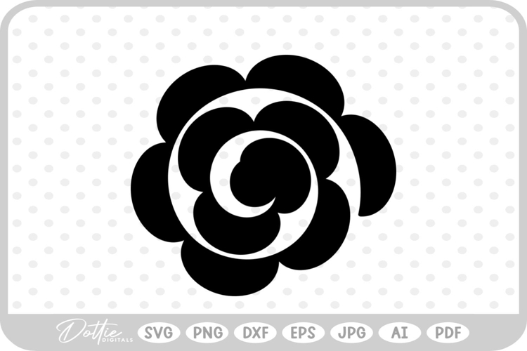 Svg Rolled Paper Flower Template Image 18