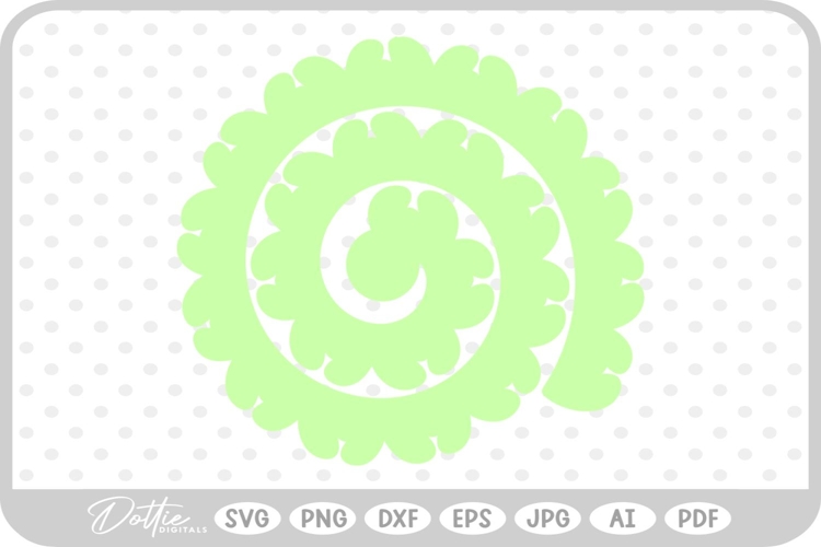 Paper Flower Rolled Paper Craft SVG PNG DXF