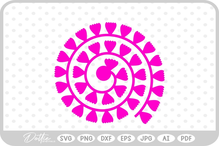 Svg Rolled Paper Flower Template Image 21