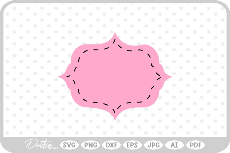 Elegant Dashed Shape SVG PNG DXF