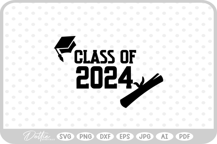 Grad Graduation Scroll Uni Hat Class Wreath SVG PNG DXF