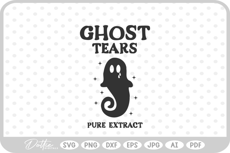 Ghost Tears Potion Bottle Label Halloween Witch SVG