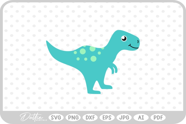Cute Dino Dinosaur Kids Room SVG PNG DXF