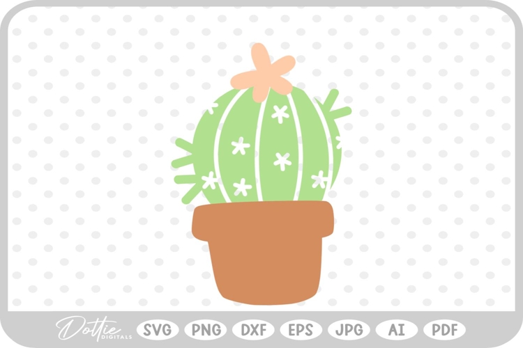 Cactus Tree Flower Spikes Desert Nature Plant SVG PNG DXF