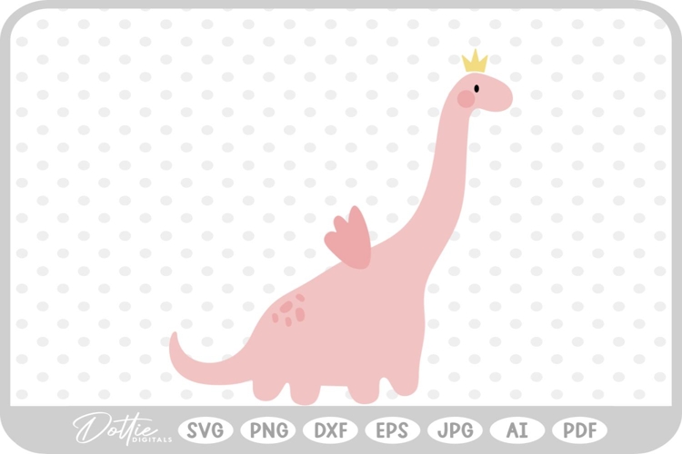 Fairy Cute Dino Dinosaur SVG PNG DXF