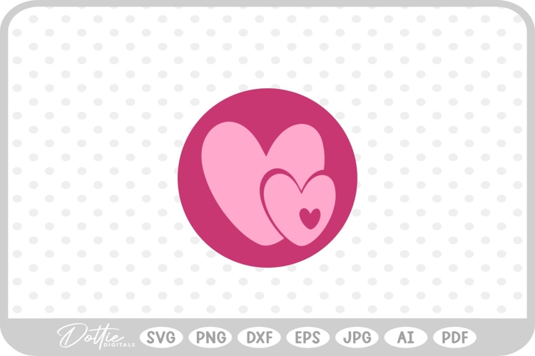 Heart Shape Border Silhouette Hand Drawn SVG PNG DXF