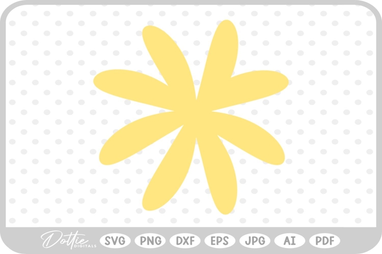 Flower Petal Floral Shape Head SVG PNG DXF