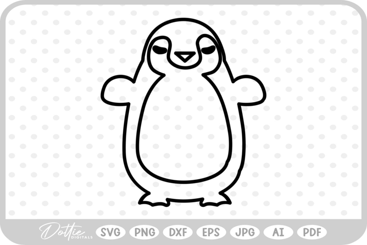 Penguin SVG PNG DXF