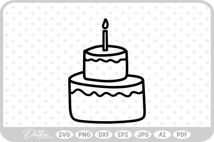 Cake SVG PNG DXF
