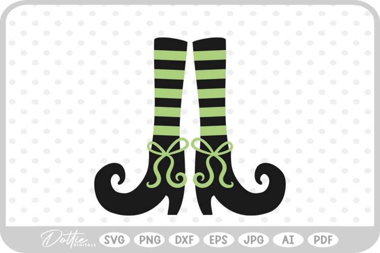 Witch Feet Shoes Boots Halloween SVG PNG DXF
