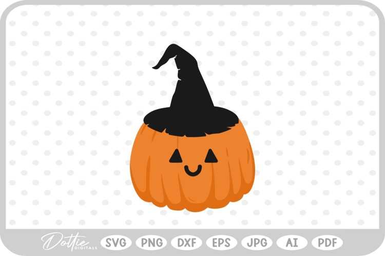 Halloween Witch Pumpkin SVG PNG DXF