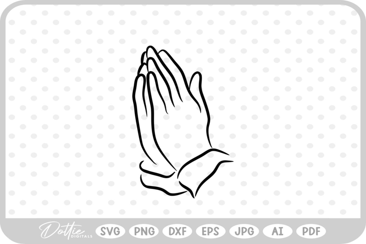 Praying Hands Vector Image 4