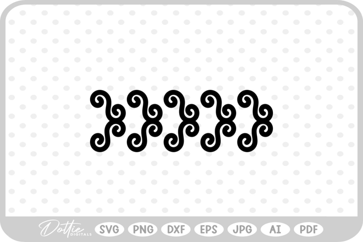 Swirl Flourish Shape Decorative SVG PNG DXF