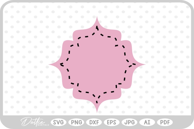 Elegant Dashed Shape SVG PNG DXF