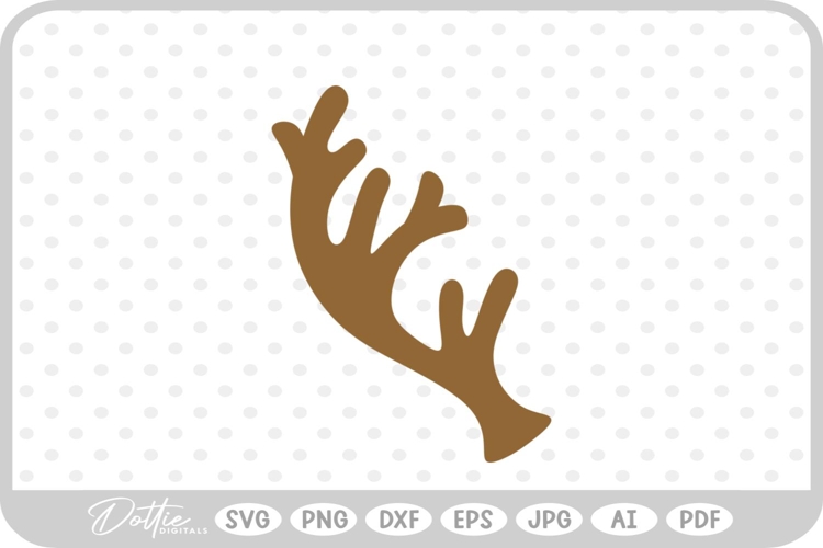Reindeer Buck Stag Deer Antler Christmas Santa SVG PNG DXF