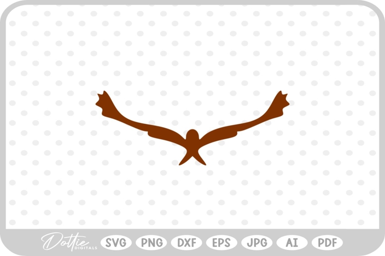 Eagle Hawk Bird Outline Shape SVG PNG DXF