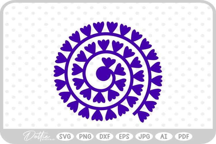 Svg Rolled Paper Flower Template Image 8