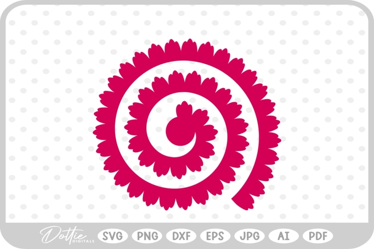 Svg Rolled Paper Flower Template Image 18