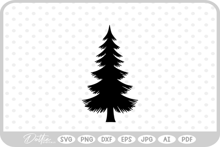 Pine Tree Forest Winter Spruce Christmas SVG PNG DXF