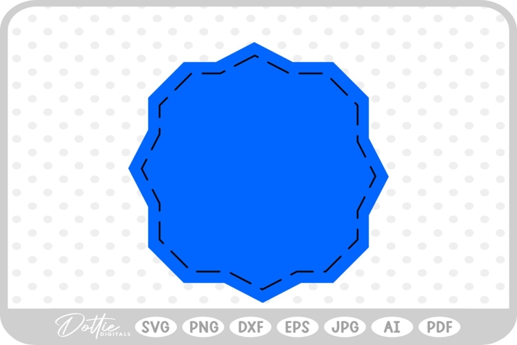 Elegant Dashed Shape SVG PNG DXF