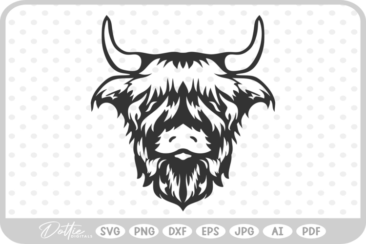 Highland Cow SVG PNG DXF